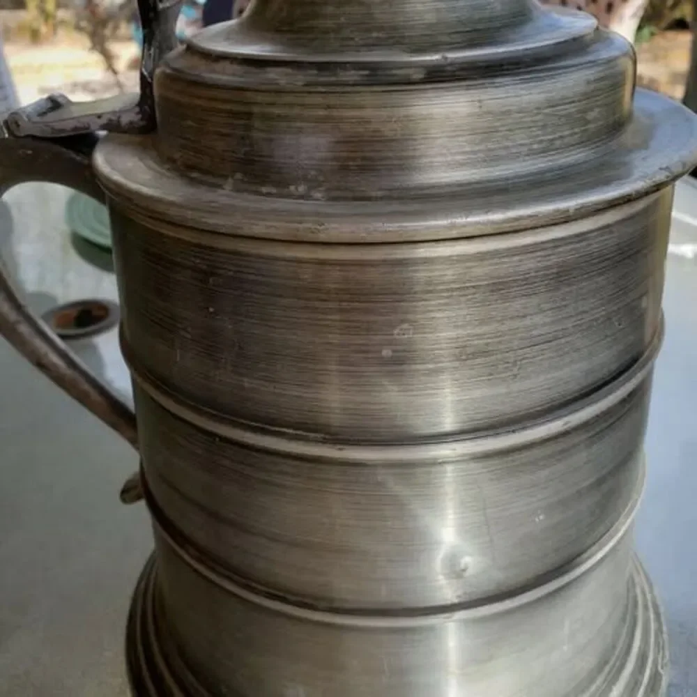 Italian Stein Pewter Ice Bucket Vintage Seymour Mann
